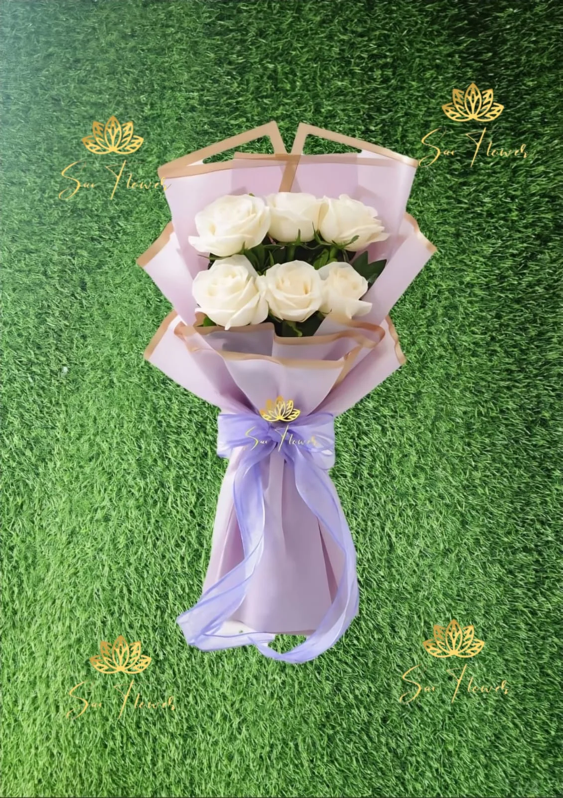 Elegant White Rose Bouquet – Premium Fresh White Roses Luxury Flower Arrangement