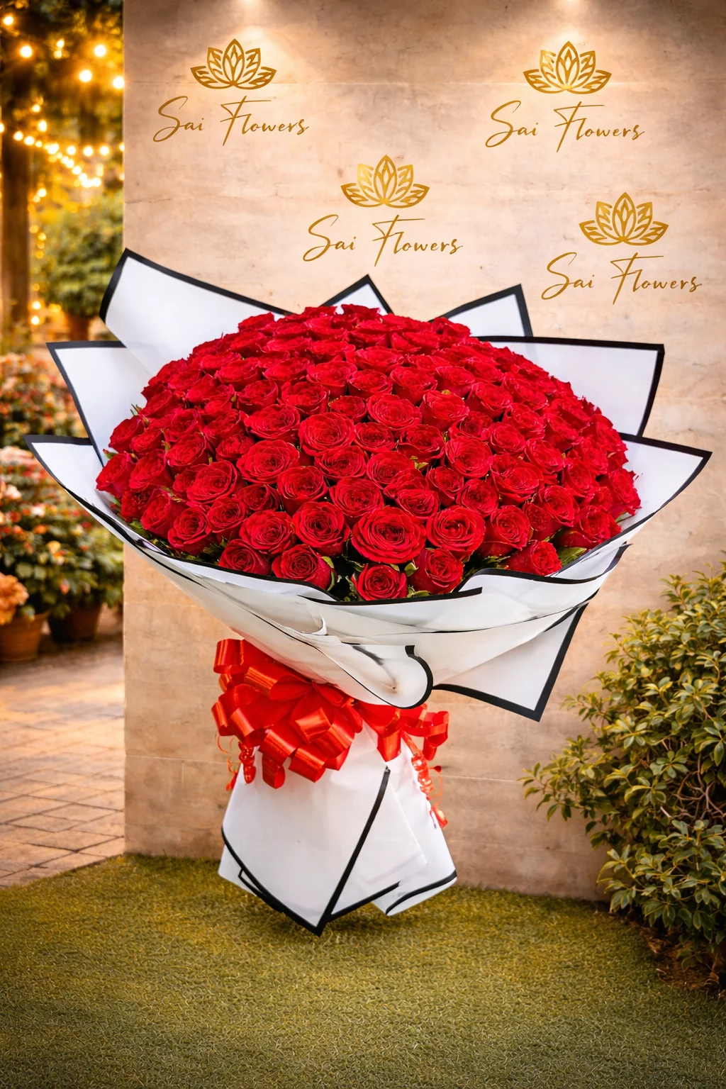 Luxury 100+ Red Roses Bouquet – Premium Grand Romantic Flower Arrangement